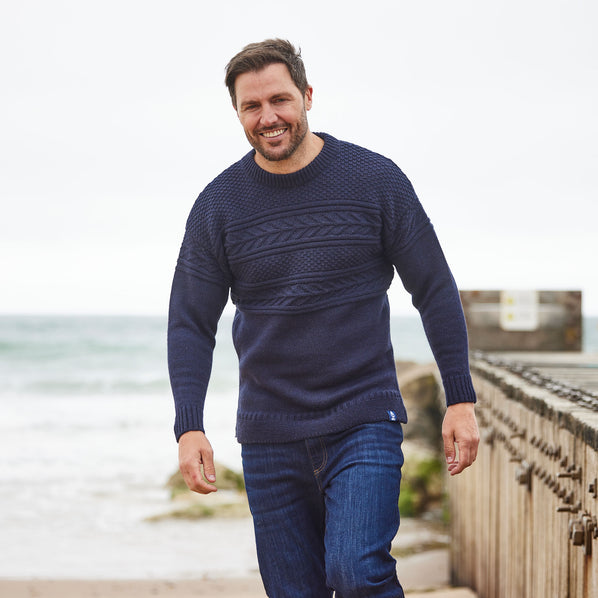RNLI Unisex Guernsey Jumper, Navy