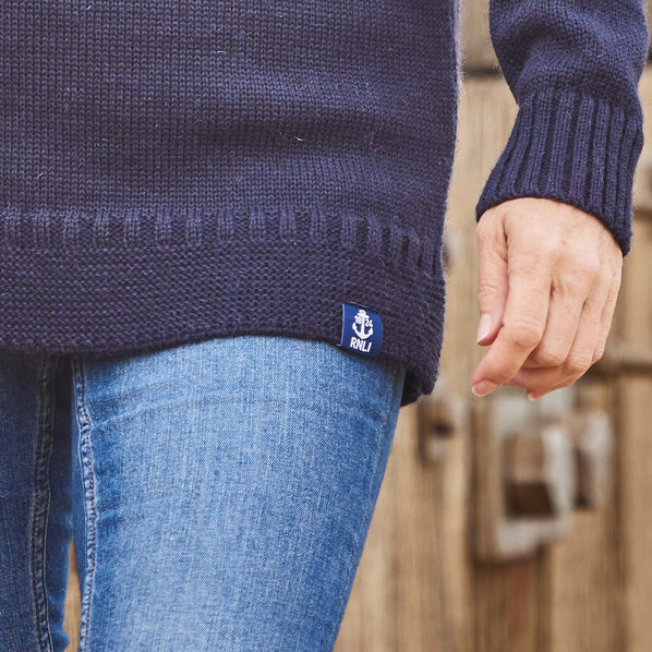 RNLI Unisex Guernsey Jumper, Navy
