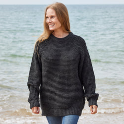 RNLI Unisex Popcorn Jumper Charcoal