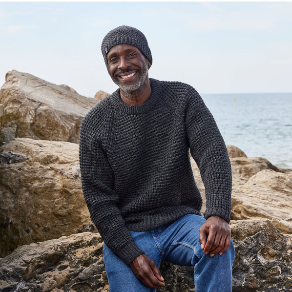 RNLI Unisex Popcorn Jumper Charcoal