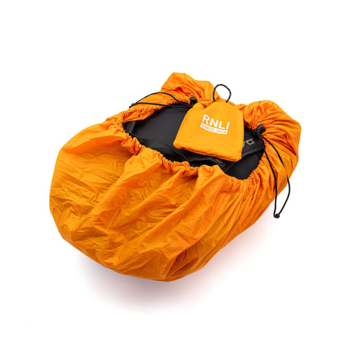 RNLI Waterproof Reflective Backpack Cover, Orange