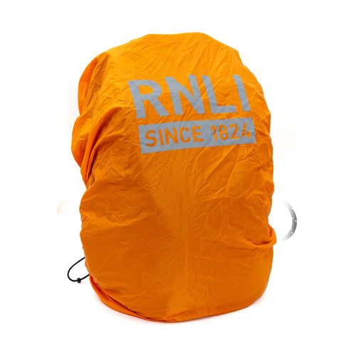 RNLI Waterproof Reflective Backpack Cover, Orange
