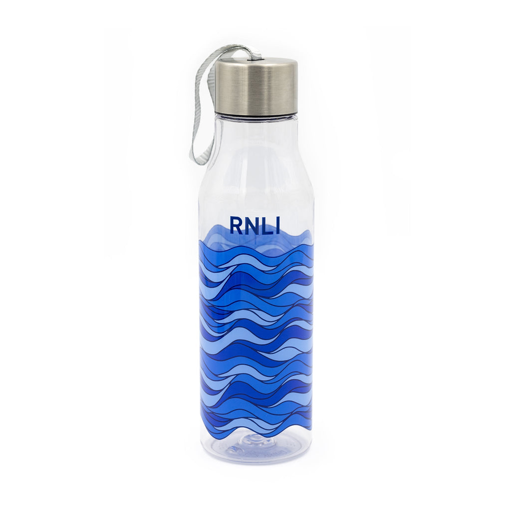 RNLI Wave Print Water Bottle, Blue | RNLI Shop