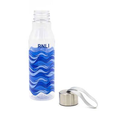 RNLI Wave Print Water Bottle, Blue
