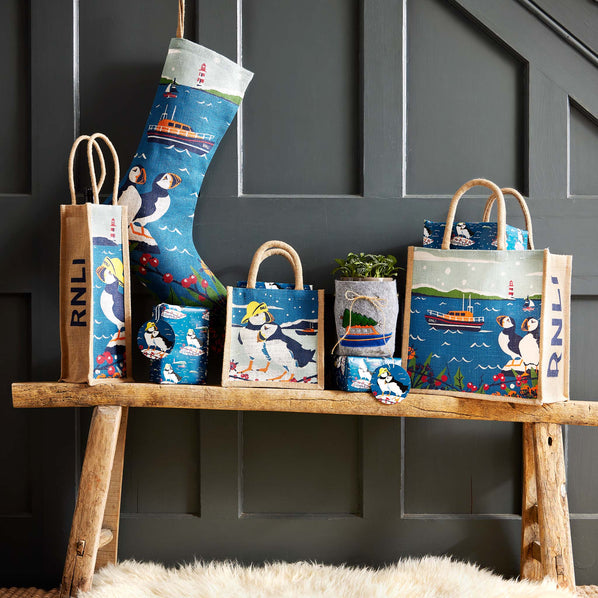 RNLI Winter Puffins in Sou'wester Bag, Small