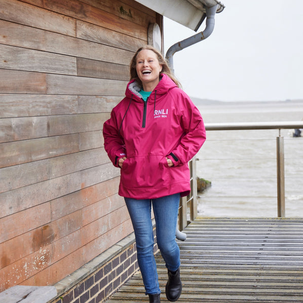 RNLI Women's Since 1824 Waterproof Fleece Hoodie, Pink