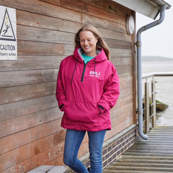 RNLI Women's Since 1824 Waterproof Fleece Hoodie, Pink