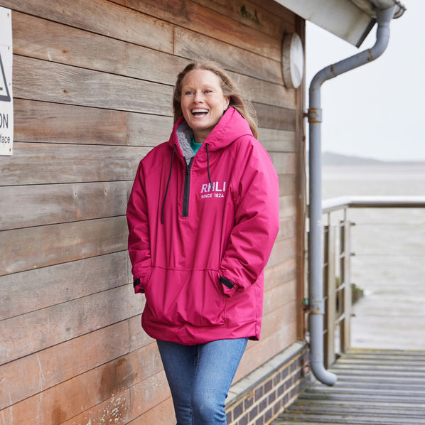 RNLI Women's Since 1824 Waterproof Fleece Hoodie, Pink