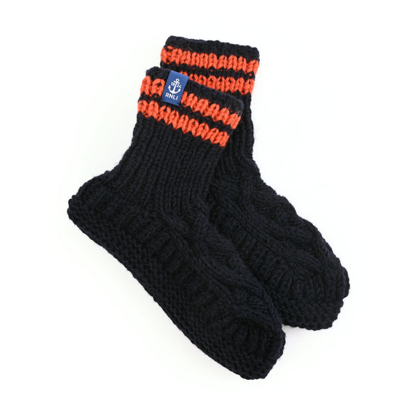 RNLI Wool Sofa Socks, Navy