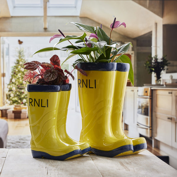 welly plant pot RNLI Yellow Welly Garden Planter, Small