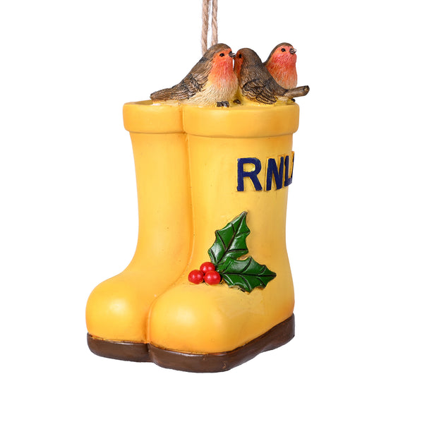 RNLI Yellow Welly Hanging Decoration