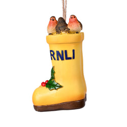 RNLI Yellow Welly Hanging Decoration