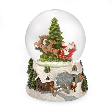 Santa's Sleigh Musical Snow Globe