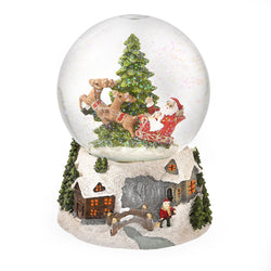 Santa's Sleigh Musical Snow Globe