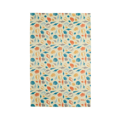 Shell Print Tea Towel, 2 Pack