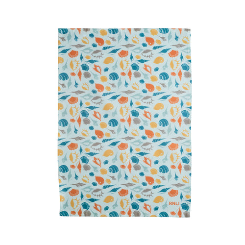 Shell Print Tea Towel, 2 Pack