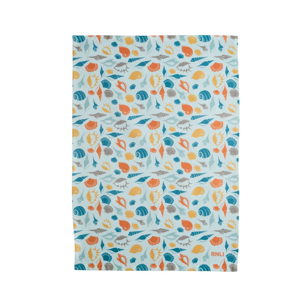 Shell Print Tea Towel, 2 Pack