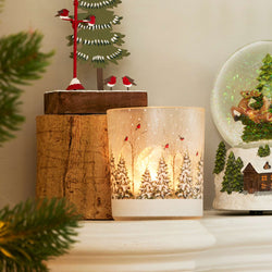 Snow Trees Candle Holder