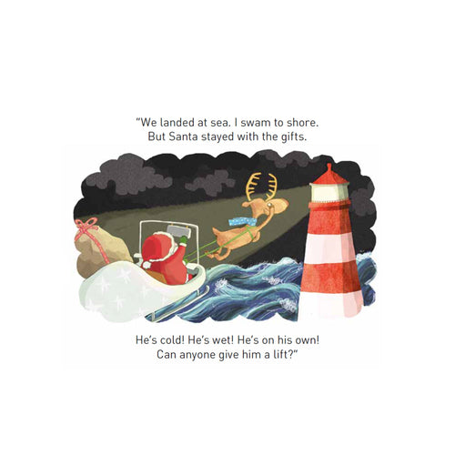 A page from inside The Big Christmas Rescue Personalised Book