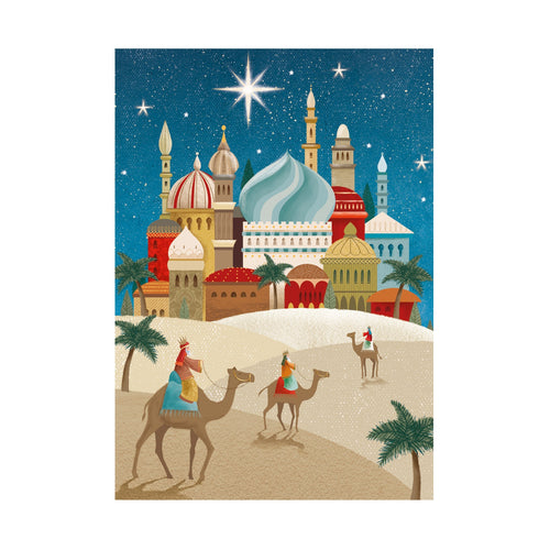 Three Kings, Pack of 8 Bilingual Christmas Cards, Welsh/English 2023