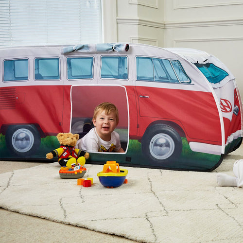 VW Campervan Kids Pop Up Play Tent, Red