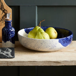 Wave Large Ceramic Salad Bowl