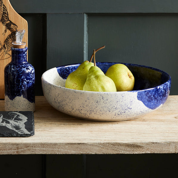 Wave Large Ceramic Salad Bowl