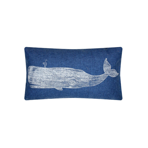 Whale Cushion, Blue