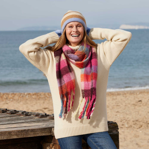 WOMENS GINNIE CHECK SCARF