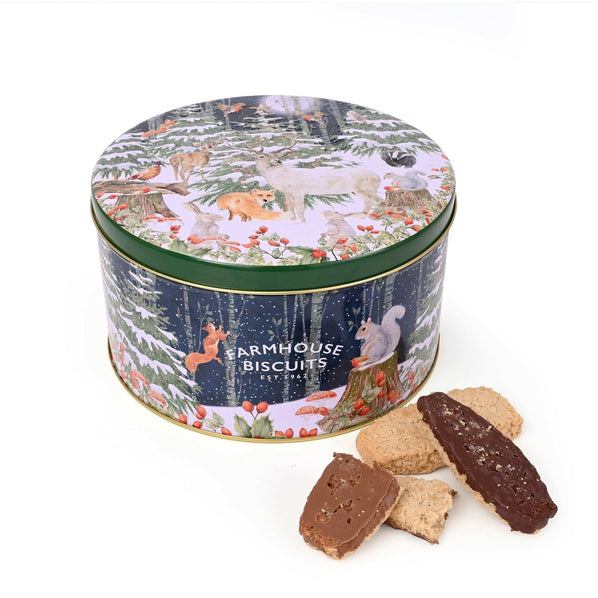 Woodland Scene Tin and Assorted Oat Flips