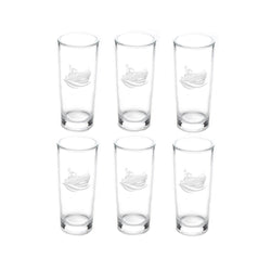 Etched Shannon Glass, Set of 6