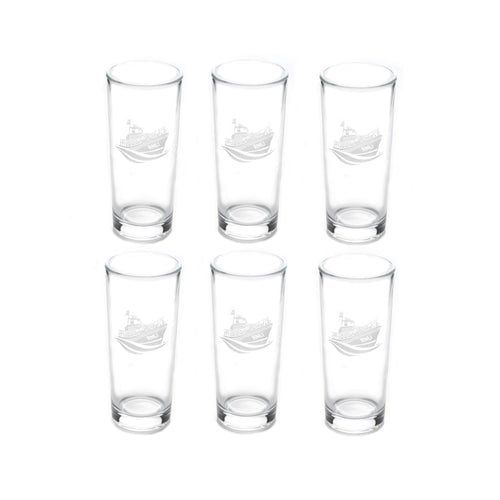 Etched Shannon Glass, Set of 6