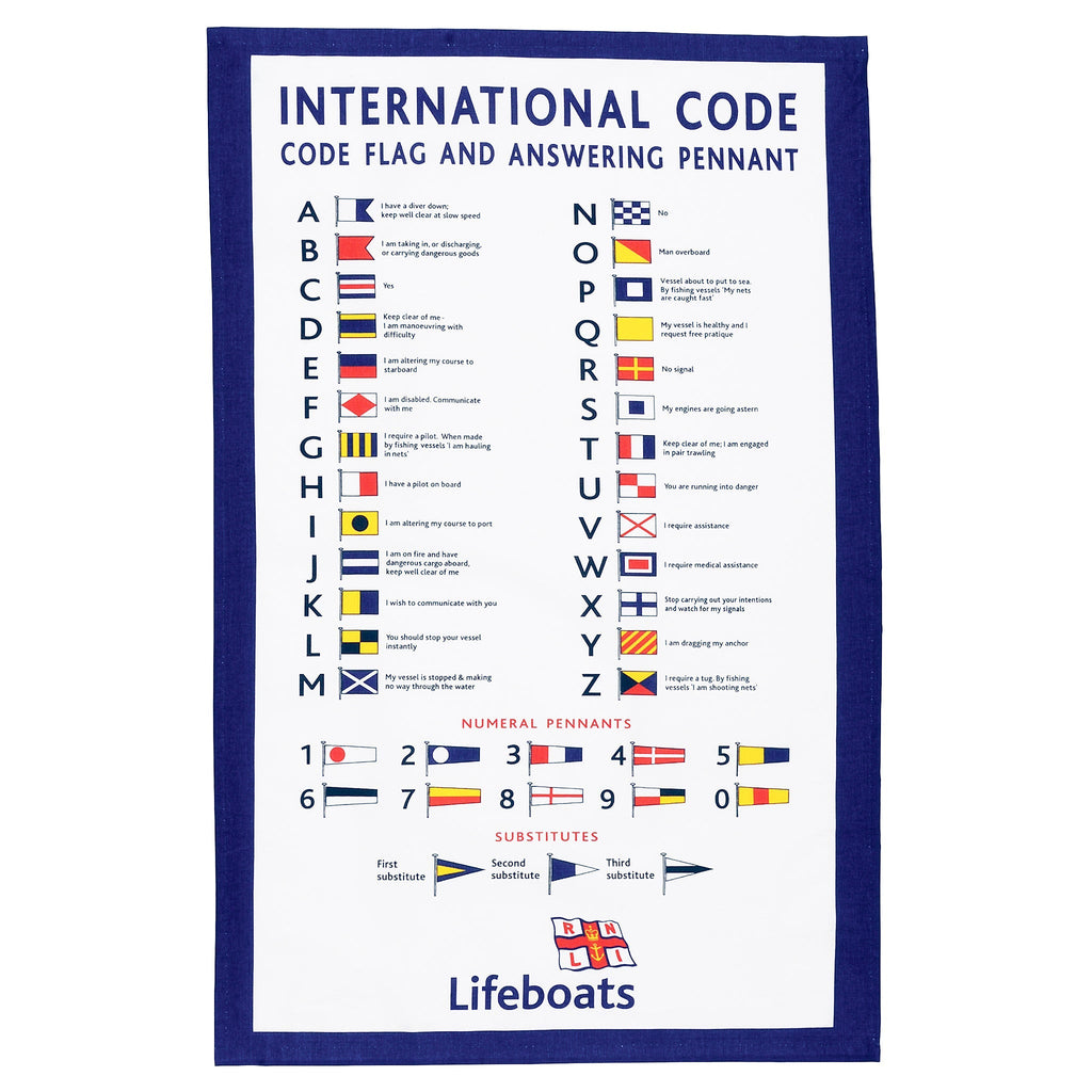 Flag Code Tea Towel RNLI Shop