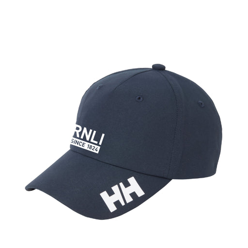 Helly Hansen RNLI navy baseball cap with white logos.