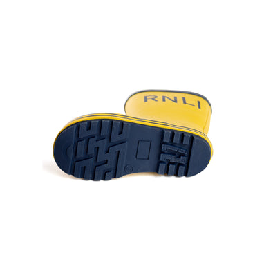 Kid's Navy and Yellow Wellies