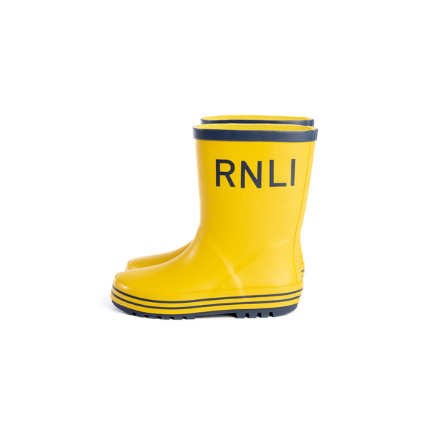 Kid's Navy and Yellow Wellies