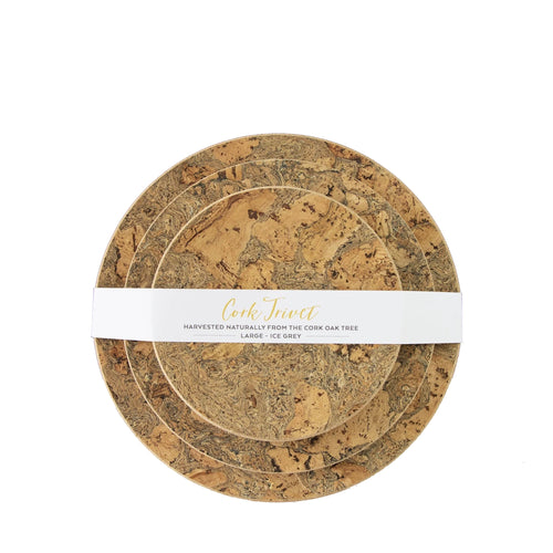 Liga Ice Grey Round Trivet Set Of 3