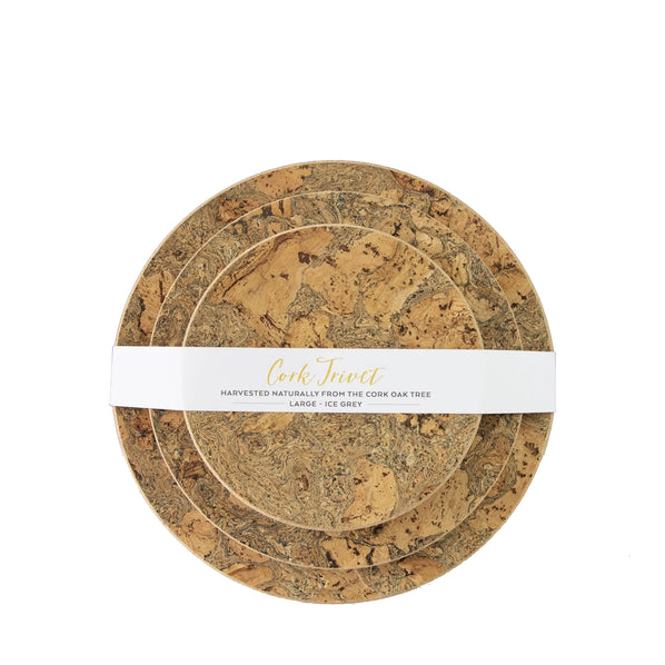 Liga Ice Grey Round Trivet Set Of 3