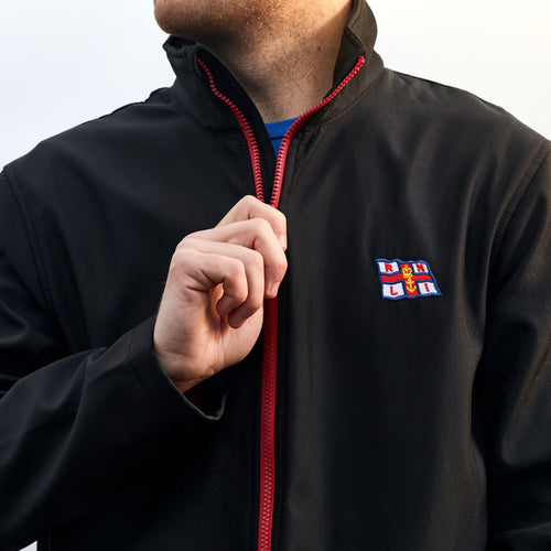 Men's Ablaze Softshell Jacket, Black/Red