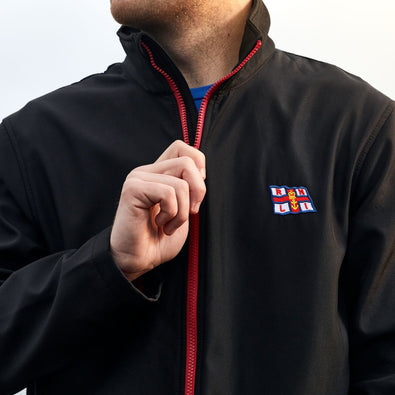 Men's Ablaze Softshell Jacket, Black/Red