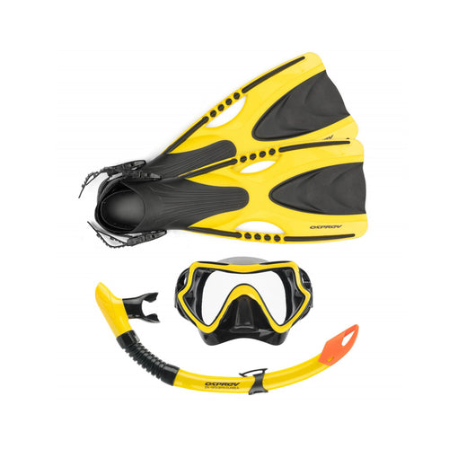 Osprey Mask, Snorkel and Fin Set, Yellow