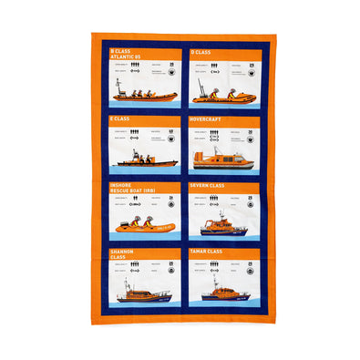 Rescue and Lifeboat Stats Tea Towel Set