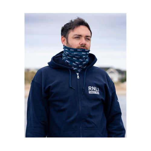 RNLI Logo Print Recycled Snood Navy