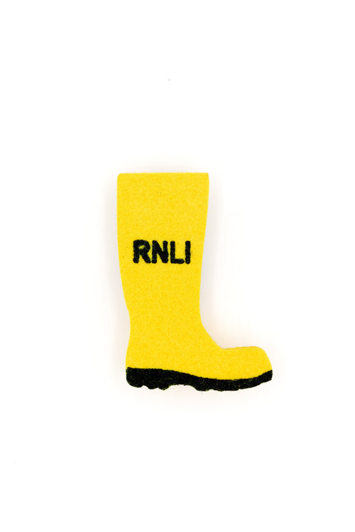 RNLI Yellow Welly Collar Charm, Medium