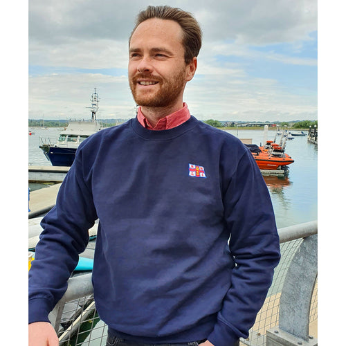 Unisex RNLI Flag Sweatshirt, Navy
