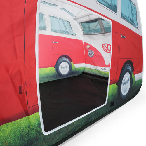VW Campervan Kids Pop Up Play Tent, Red