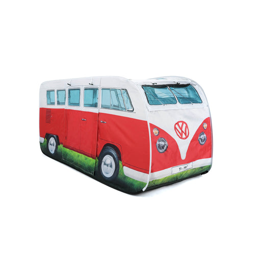 VW Campervan Kids Pop Up Play Tent, Red
