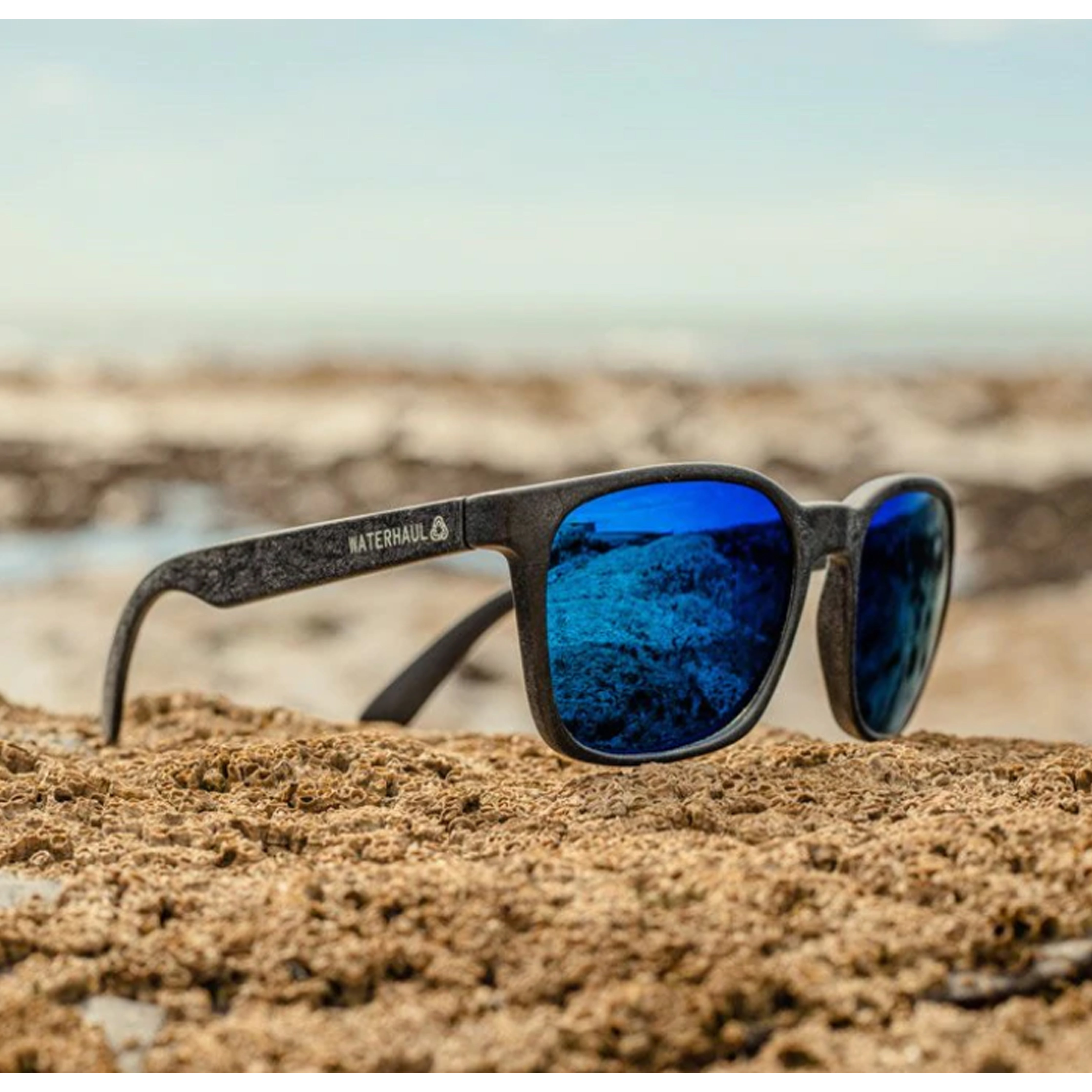 Waterhaul Fitzroy, Recycled Mirrored Sunglasses, Slate/Blue