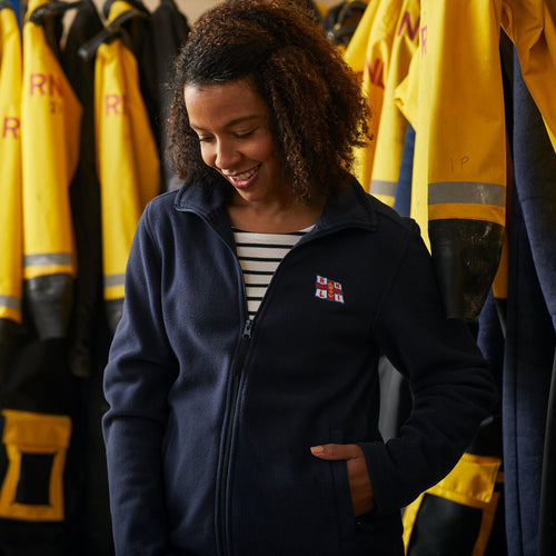Women's RNLI Full Zip Flag Fleece, Navy