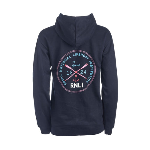 Women's Stripe Logo Hoodie, Navy